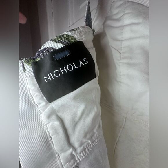 NICHOLAS || Floral Flare Midi Denim Dress Size 4 - Picture 10 of 13